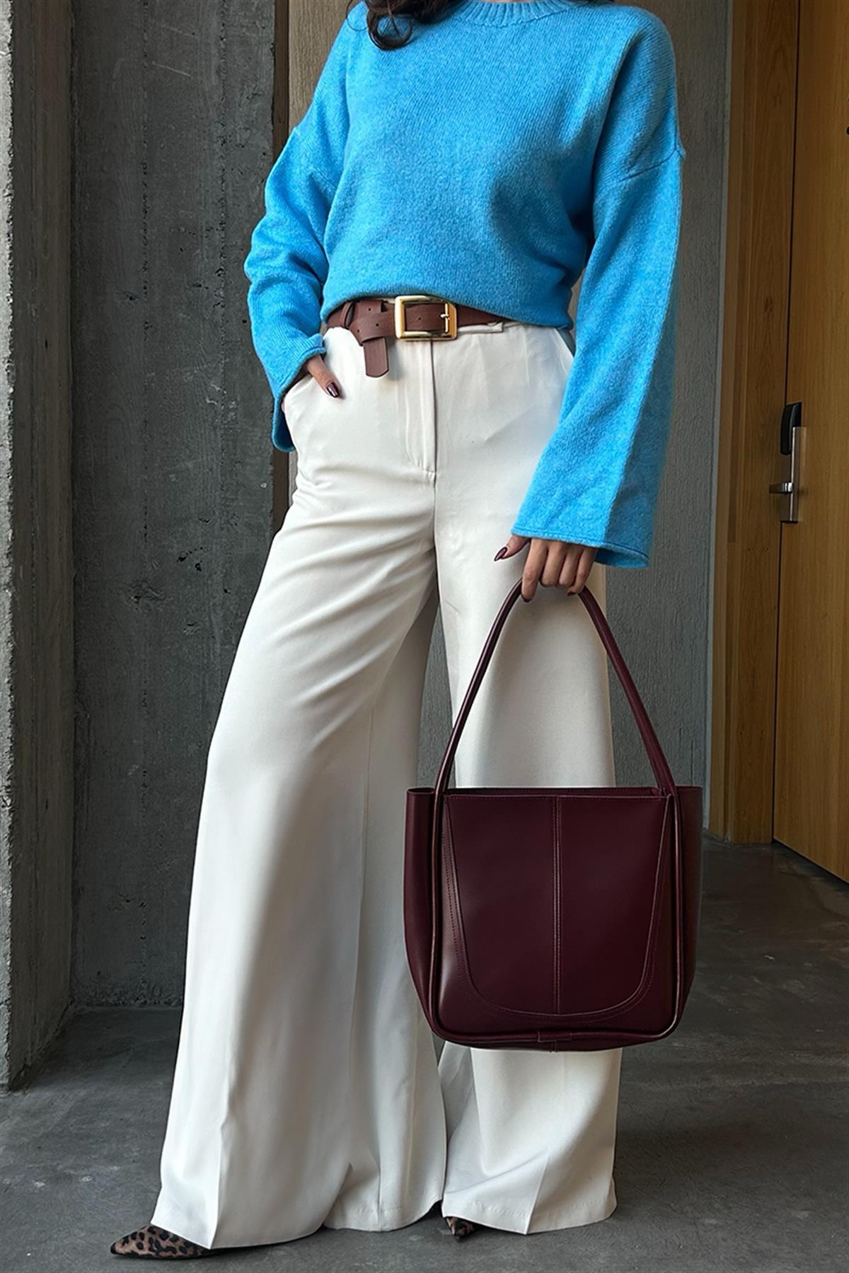 Moscow Large Bordeaux + Purse - Image 2