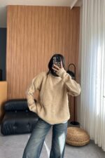 Pull en lain doux Beige