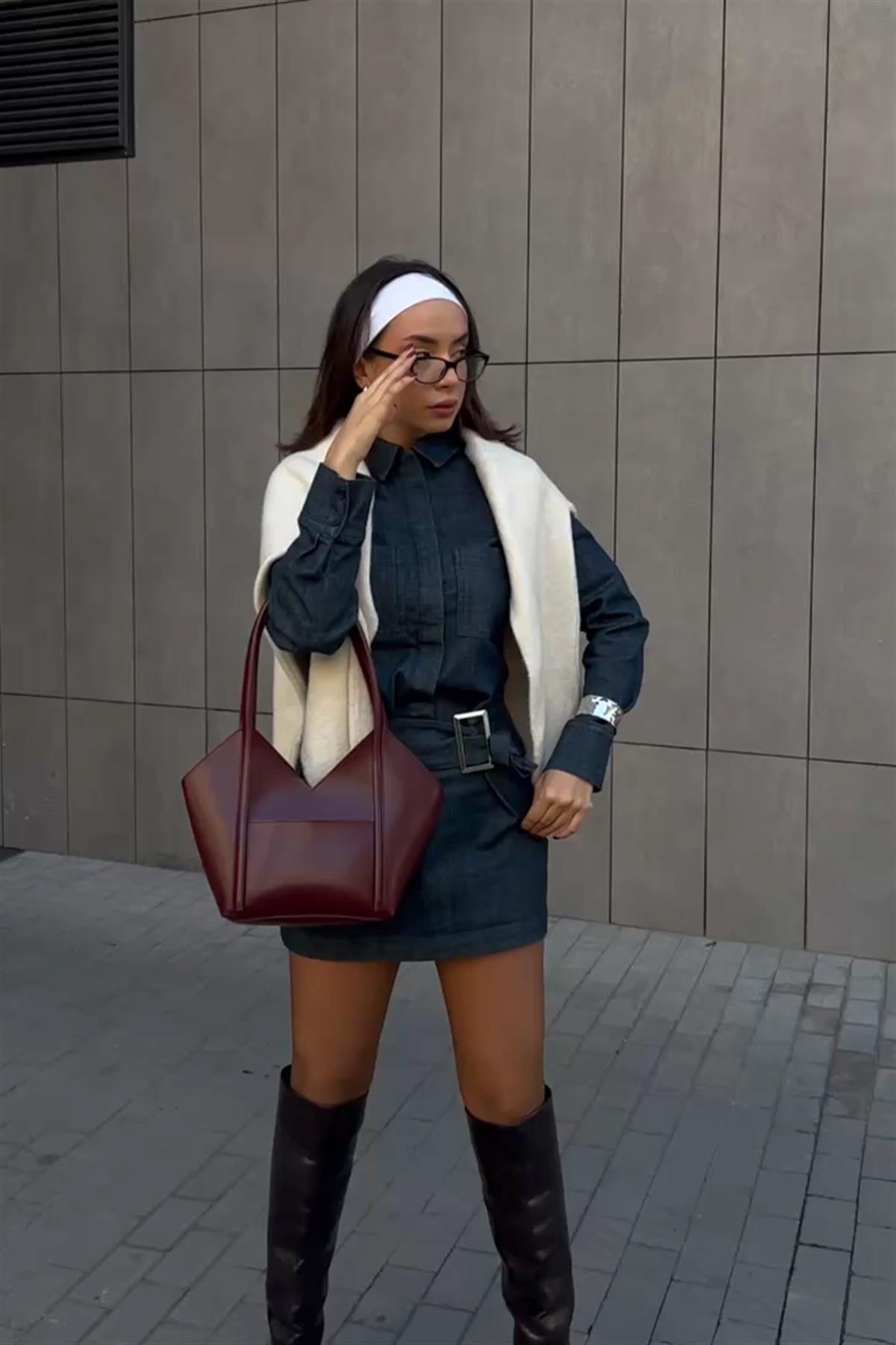 Giza Bordeaux + Purse - Image 3