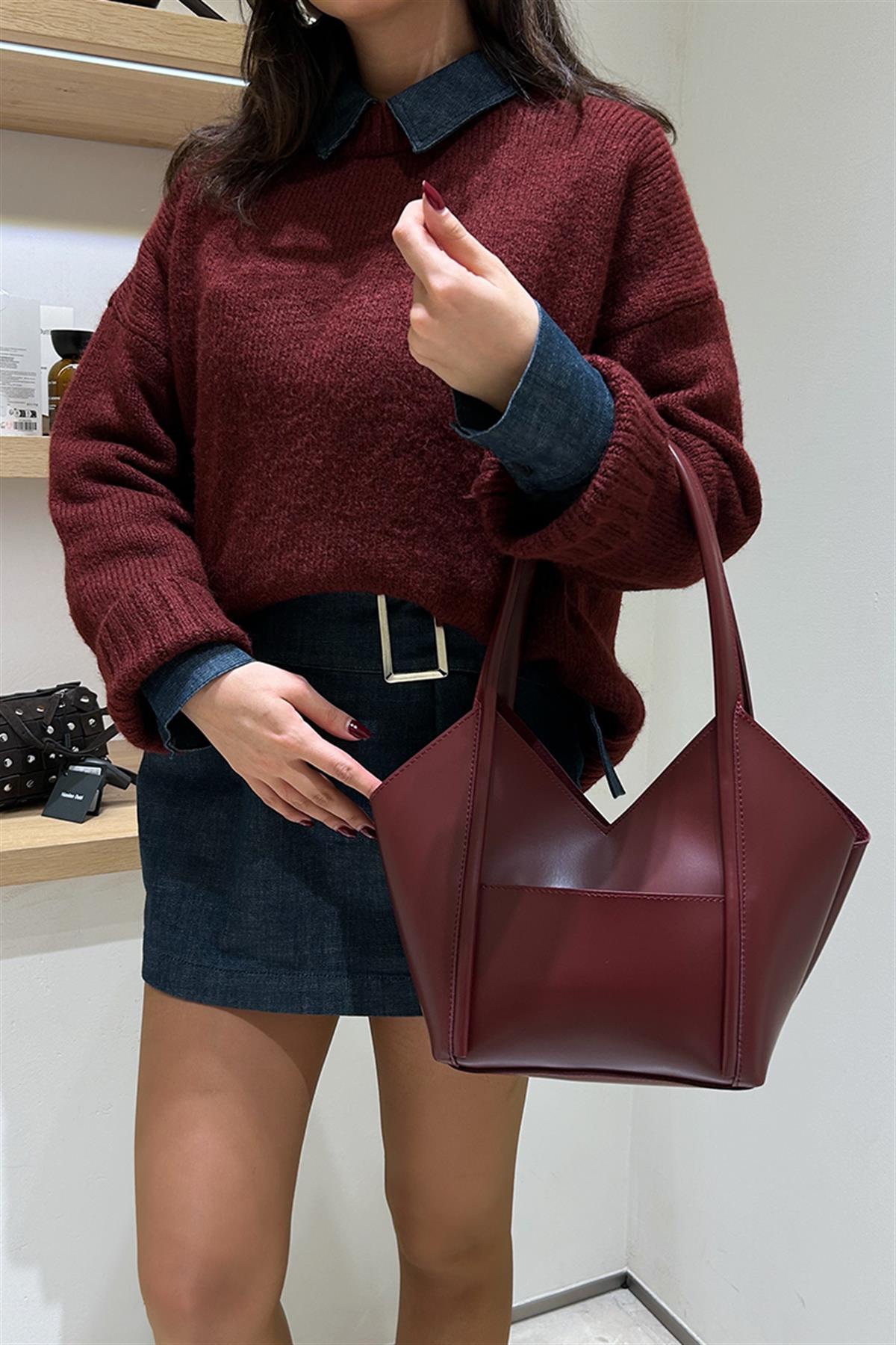 Giza Bordeaux + Purse - Image 2