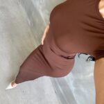 Robe skim Marron