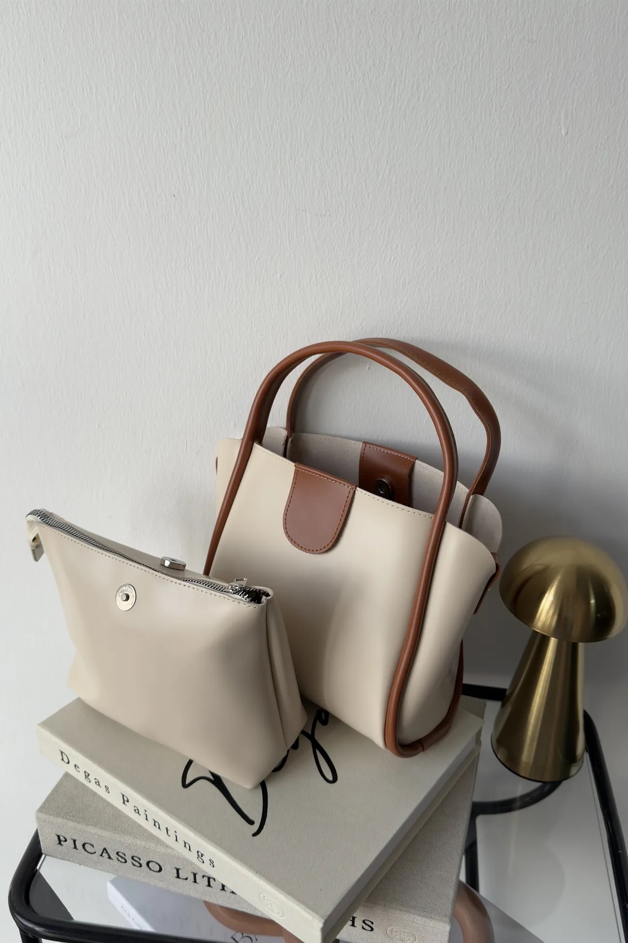 Beca Beige & Camel + Purse - Image 2