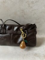 Viral Golden Pear Bag Charm