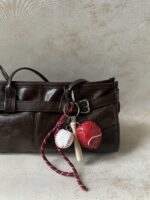Red Baseball Bag Charm