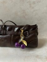 Viral Purple Cherry Bag Charm