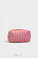 Red Gingham Makeup Pouch