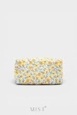 Yellow Floral Makeup Pouch
